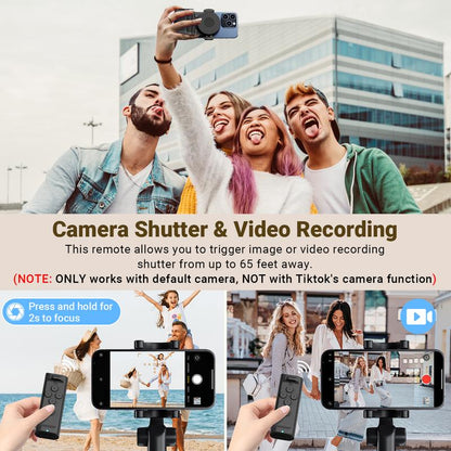 📱Remote Control for TikTok Scrolling with Smartphone Holder Stand, Wireless Scroller Page Turner, Camera Shutter Video Recording for iOS Android