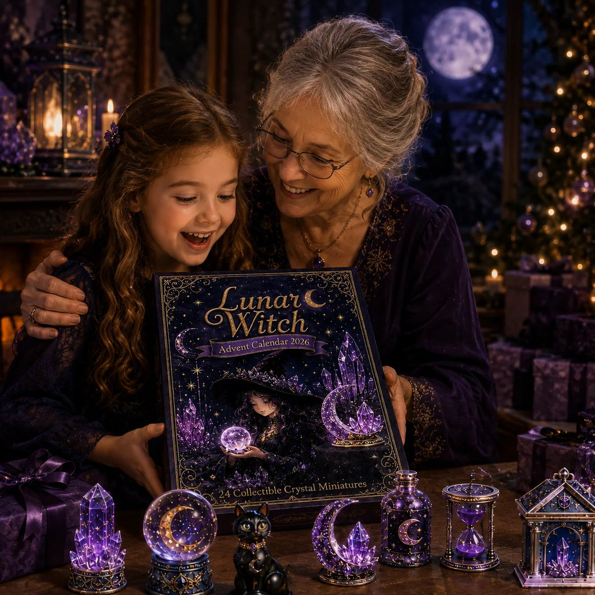 🏆Limited Time Sale 49% OFF🎄🔮Lunar Witch Advent Calendar 2026 – 24 Enchanted Crystal Miniatures for a Magical Moonlit Countdown