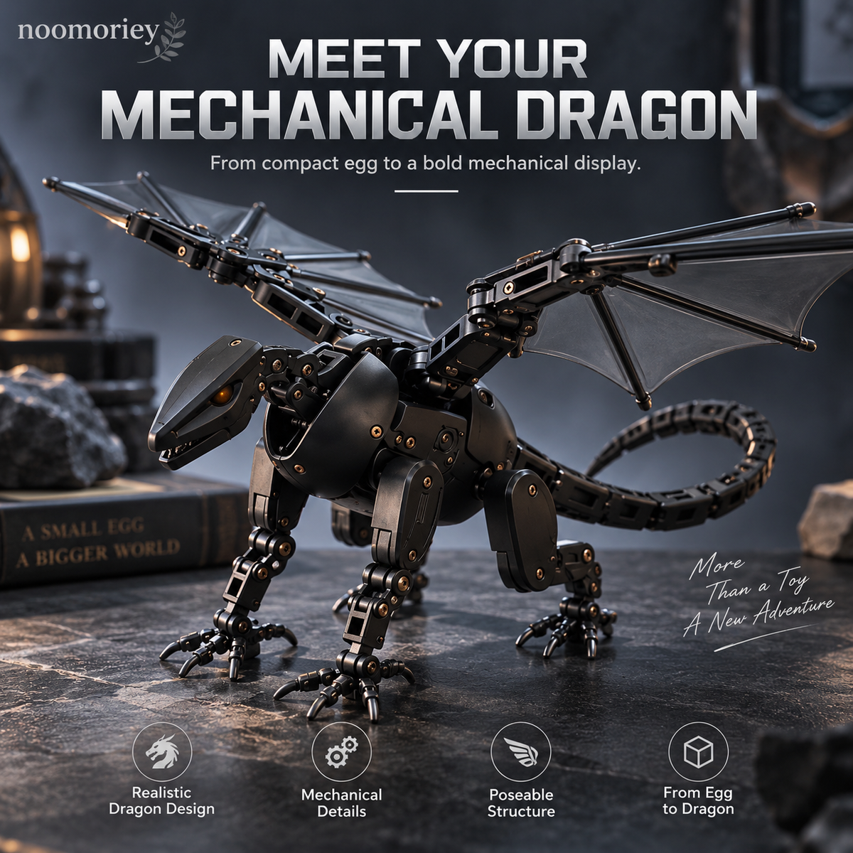 NEW ARRIVAL🥚🐉 DragonMorph – Egg to Dragon Transforming Mechanical Toy