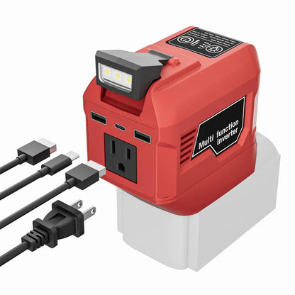 ⚡ 250W Portable Power Inverter – Turn 18V–21V Tool Batteries Into 220V AC Power 🔋