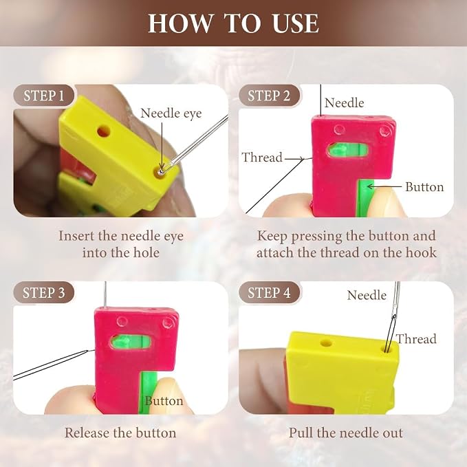 Automatic Needle Threader, DIY Hand Sewing Machine, Sewing Thread, for Embroidery, Cross Stitch Craft