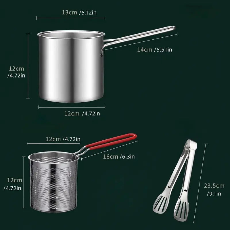 ⚡Stainless Steel Deep Fryer Set