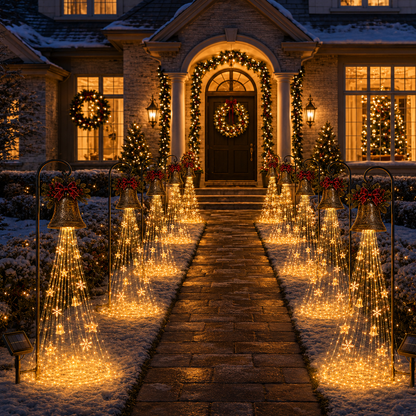 🔥Hot Sale 40% OFF🎄 Christmas Bell Cascade Solar Yard Light