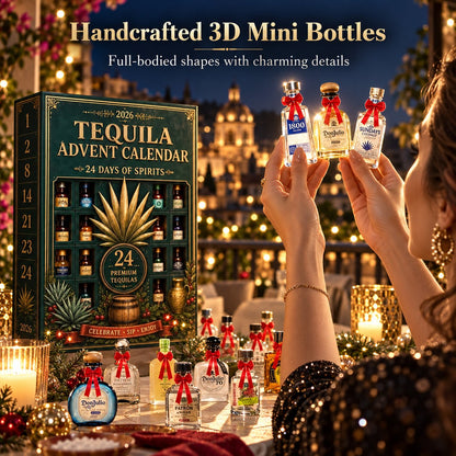 🔥24 Days Mini Tequila Bottle Advent Calendar Blind Box | Holiday Decor & Collector Gift