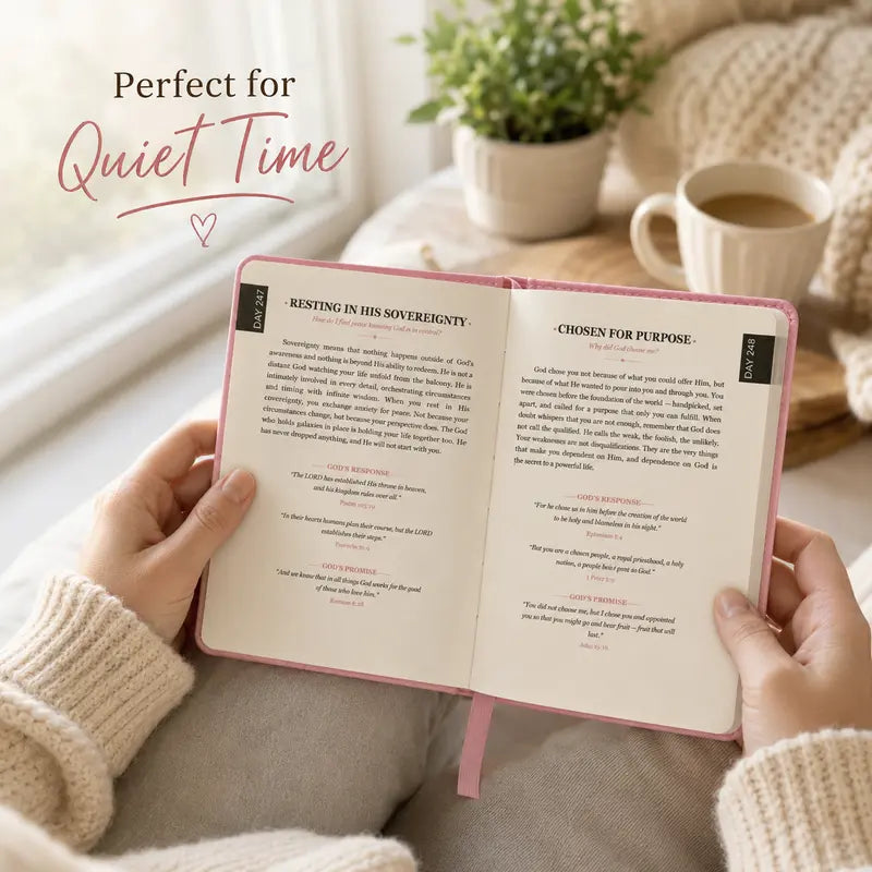 🔥LAST DAY 49% OFF -365 Daily Devotional Journal for Women 🤍 | A Moment With God Every Day