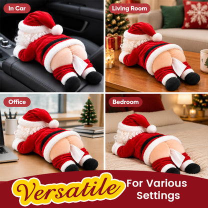 💨Funny Santa Butt Tissue Box Holder – Hilarious Christmas Decor & White Elephant Gag Gift