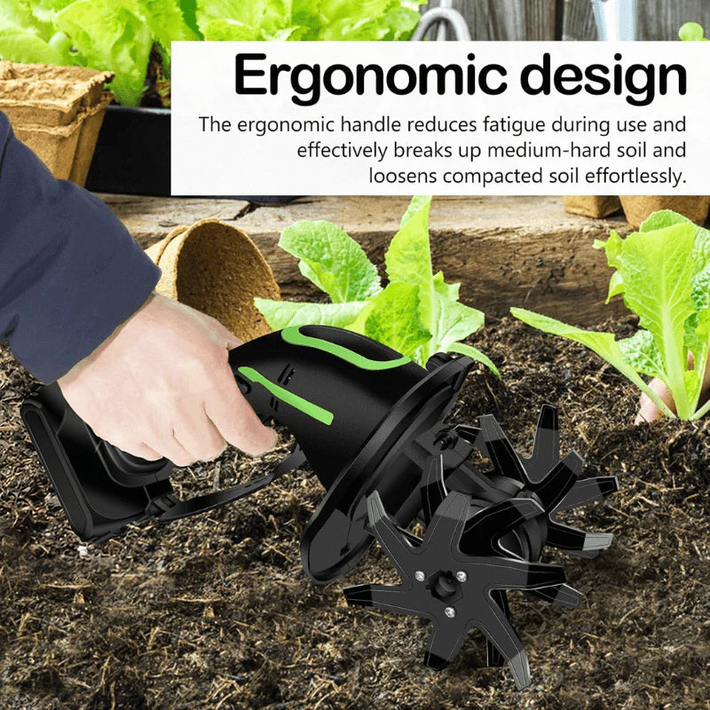 Arviennes™ Multifunctional 2-in-1 Cordless Tiller & Cultivator with Telescopic Pole