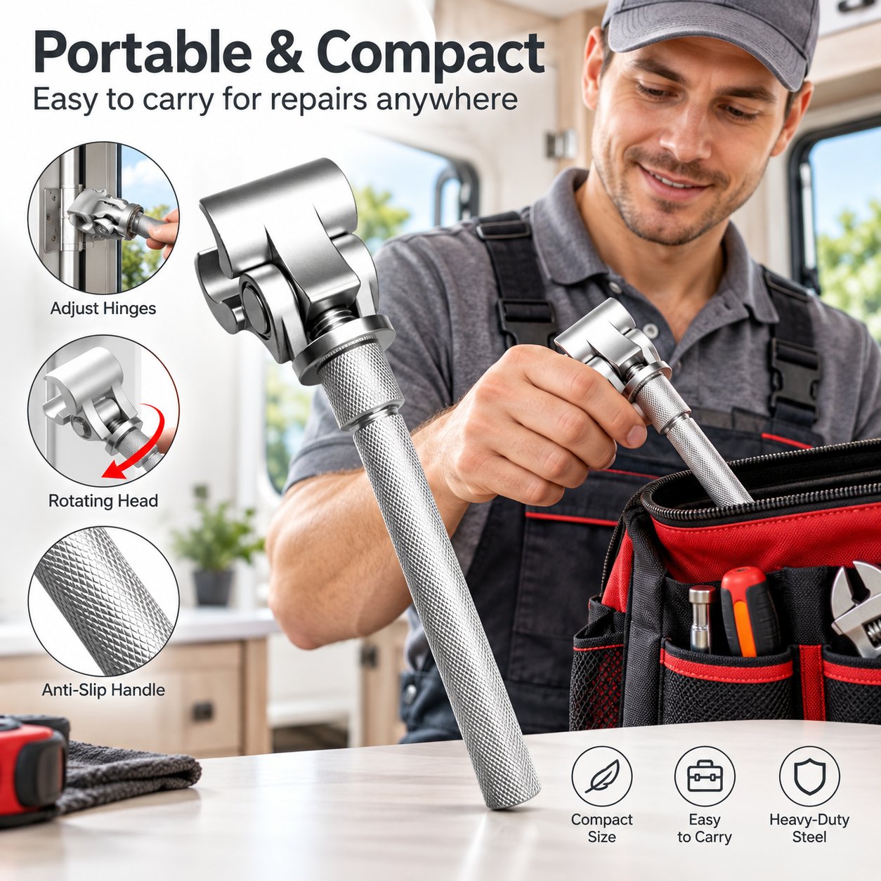 🔧Hinge Wrench | Adjustable Door Hinge Alignment Tool