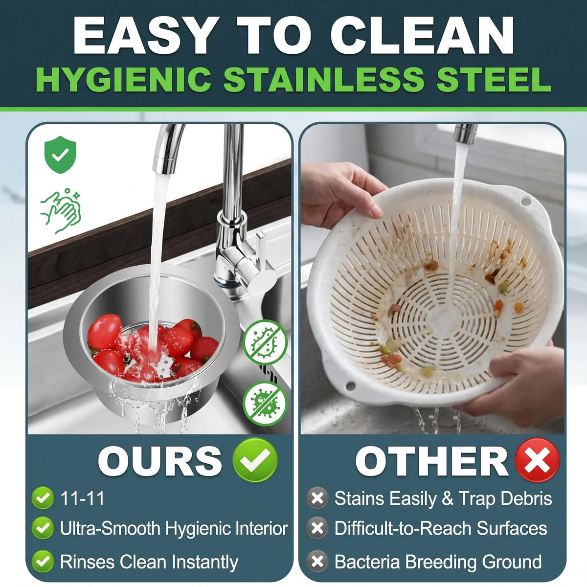 🔥BUY 1 GET 1 FREE💧Stainless Steel Swan Sink Strainer Basket🦢💧