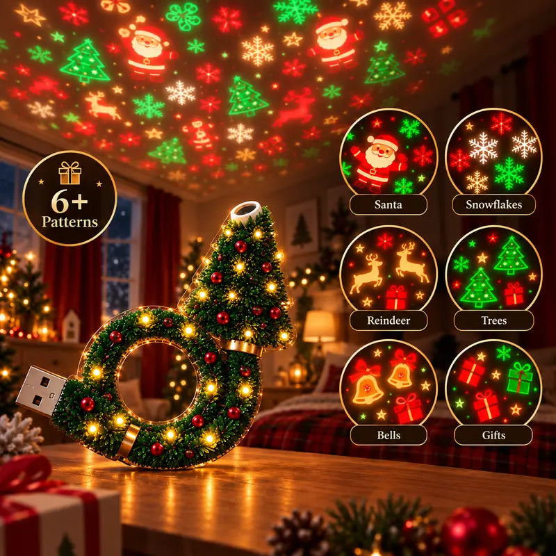 🎄2026 New USB Plug-In Christmas Projector Night Light✨