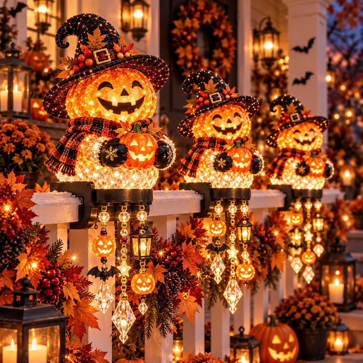 🔥 🎃Halloween Porch Magic Cascade Railing Lights