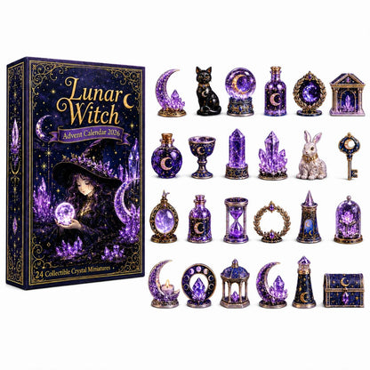 🏆Limited Time Sale 49% OFF🎄🔮Lunar Witch Advent Calendar 2026 – 24 Enchanted Crystal Miniatures for a Magical Moonlit Countdown