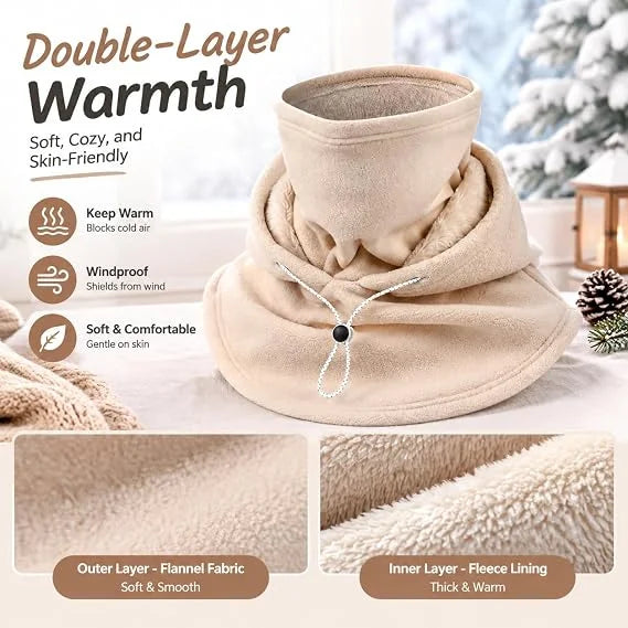 🔥🎁3-in-1 Winter Fleece Balaclava Hood With Adjustable Drawstring