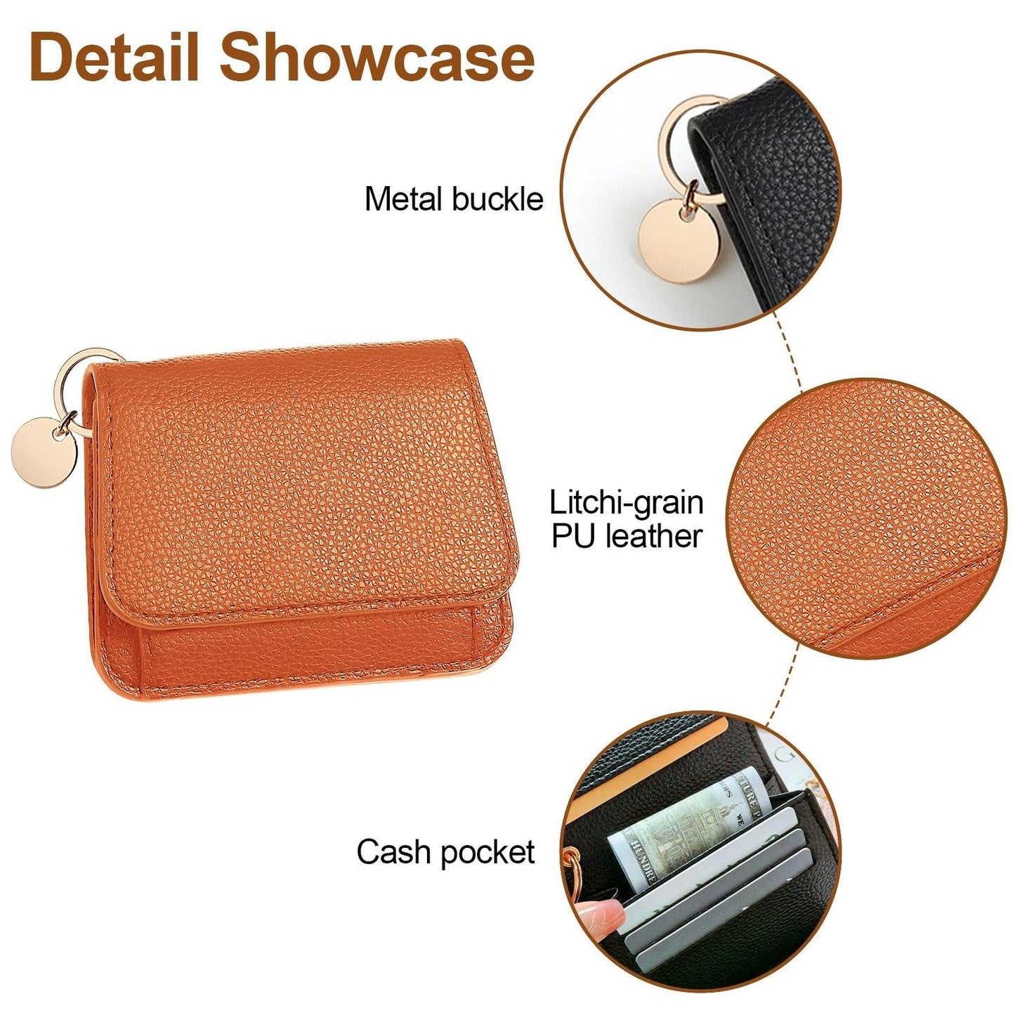 👛RFID Short Wallets for Women – Fashionable Card Holder with Key Ring & Coin Purse