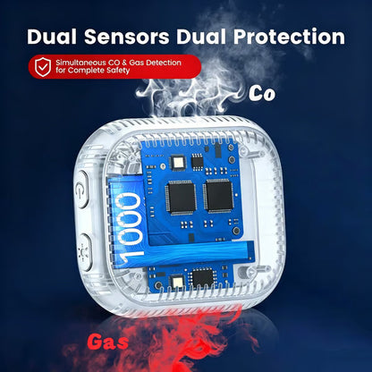 🛡️ Smart 6-in-1 Gas Detector – CO Smoke & Gas Leak Alarm With LCD Display