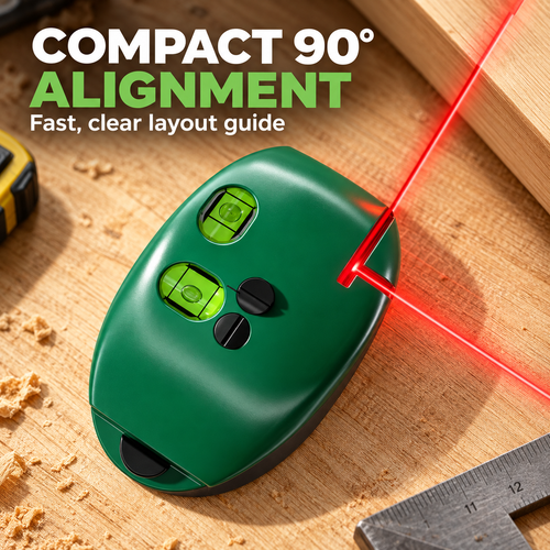 🔧 90° Self-Leveling Laser Alignment Tool – Portable Precision Level