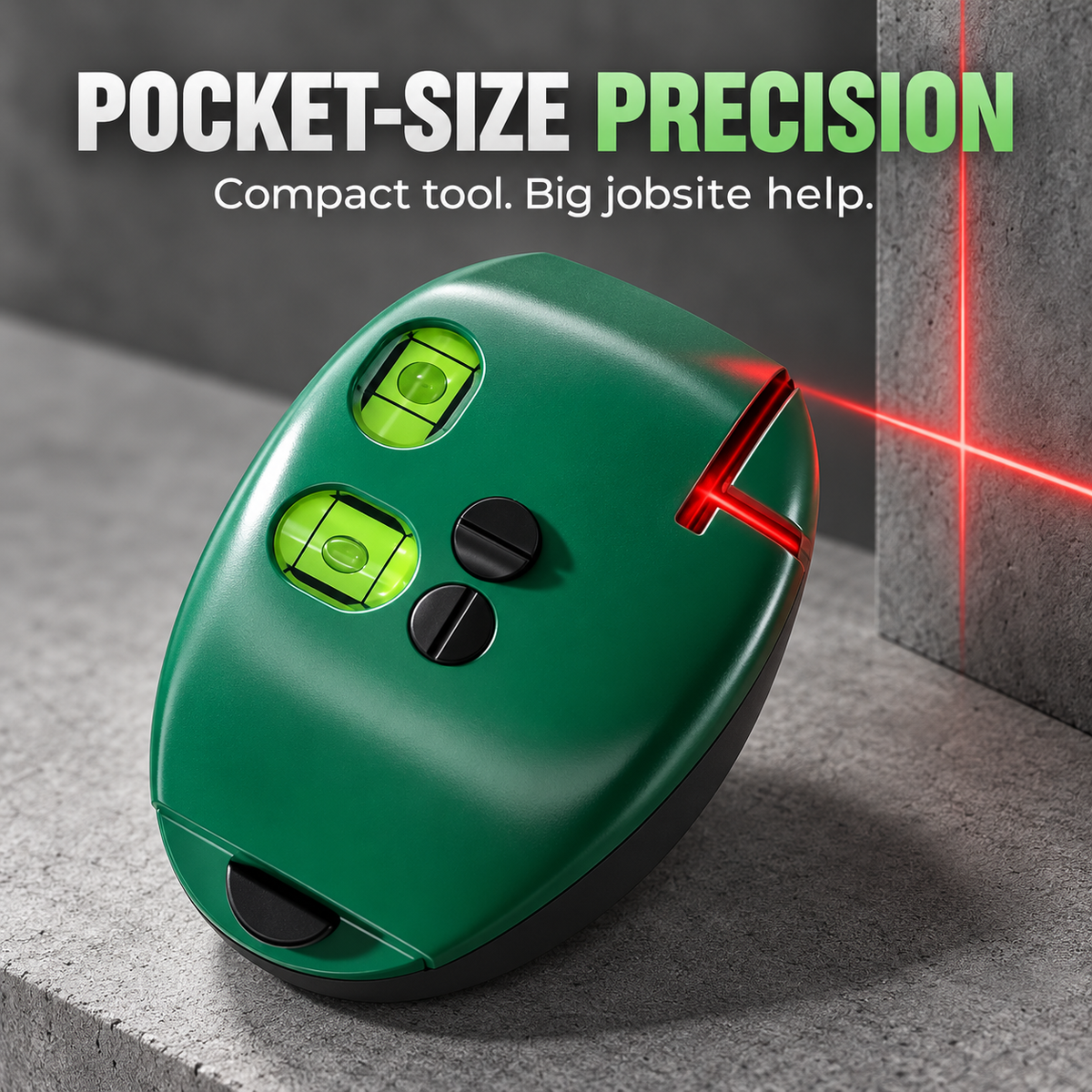 🔧 90° Self-Leveling Laser Alignment Tool – Portable Precision Level