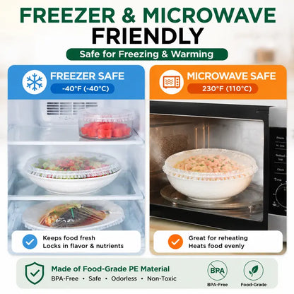 ⚡ Disposable Stretch Food Covers for Bowls & Plates