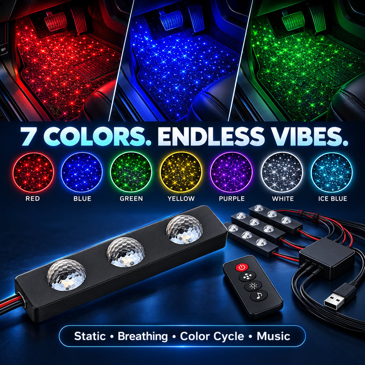 🚗Car Starry Ambient Lighting Kit