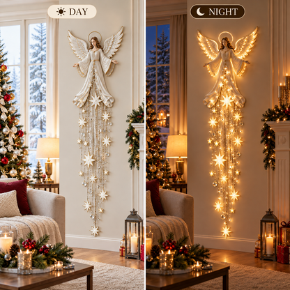 ✨Last Day 49% OFF✨ Angel Blessing Starfall Wall Light™ – Heavenly Christmas Wall Decor