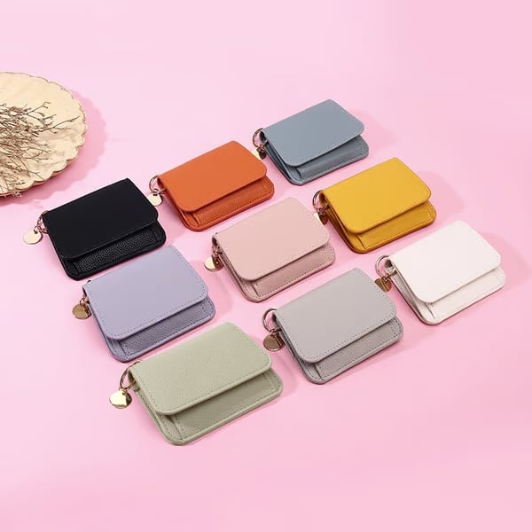👛RFID Short Wallets for Women – Fashionable Card Holder with Key Ring & Coin Purse