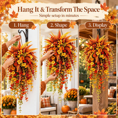 ⚡Autumn Cascading Floral Hanging Swag
