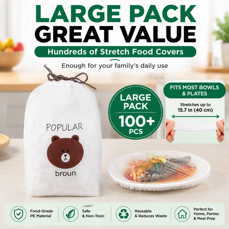 ⚡ Disposable Stretch Food Covers for Bowls & Plates
