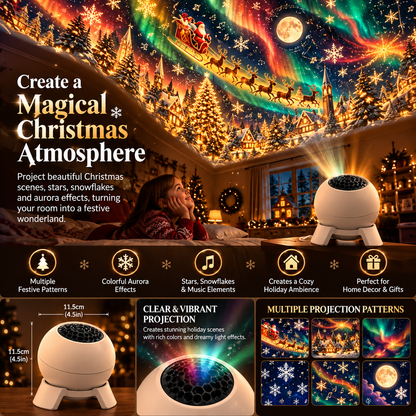 🎅 Magical Christmas Scene Projector – Transform Your Room into a Holiday Wonderland ✨