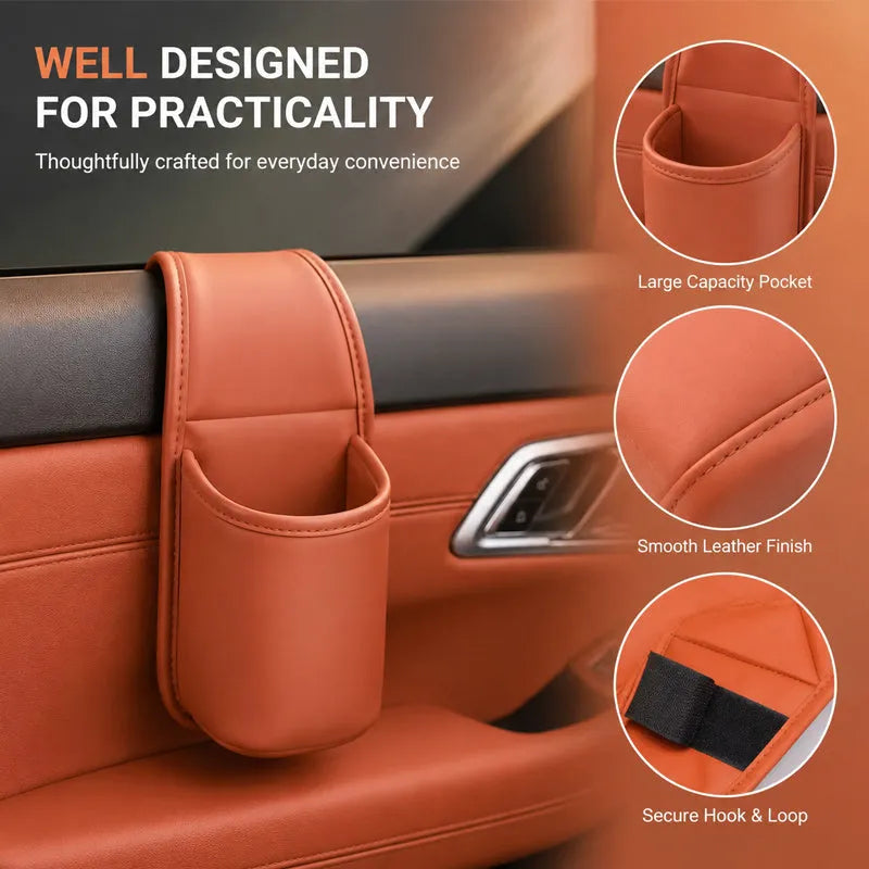 🚗Car Door Leather Cup Holder