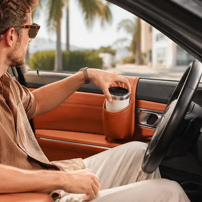 🚗Car Door Leather Cup Holder