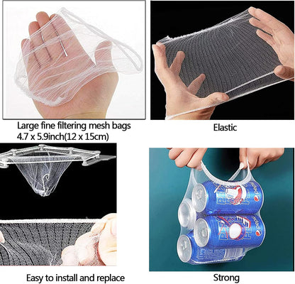 ⚡Kitchen Sink Triangle Tri-Holder Filter,Kitchen Sink Strainer, Sink Drain Strainer, with a Triangular Gray Rack and 50PCS Large Size Filtering Mesh Bags for Kitchen Leftover