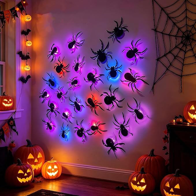 🔥 2026 Hot Sale 3D LED Bat Wall Decorations – 12/24PCS Light-Up Halloween Decor for Walls, Windows & Parties