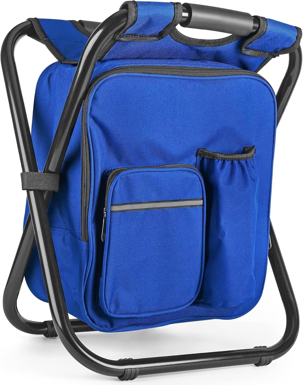 Kikerike Portable Stool Backpack Cooler Chair 300 LBS Max Load Folding Fishing Cooler Backpack Stool for Outdoors Hiking Beach Travel