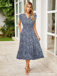 Navy White Floral