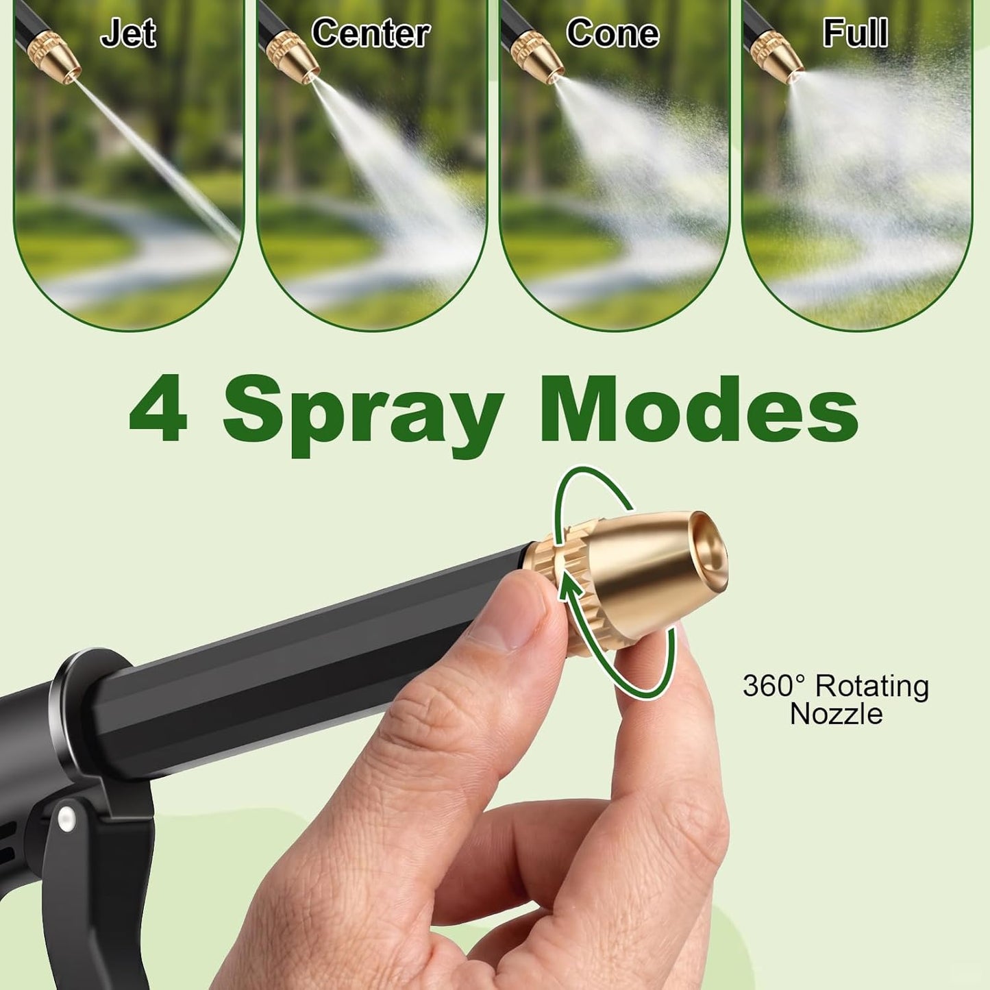 Portable High Pressure Water Sprayer, Adjustable Garden Hose Nozzle Sprayer, Car Washing & Maintenance Tool