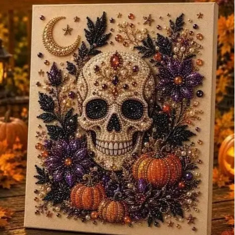 🧙🏼‍♀️Spooky-Cute Ghost Pearl Art DIY Kit – 8" × 8" Halloween Diamond Painting