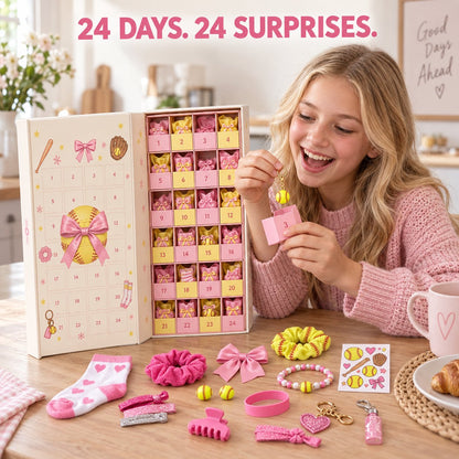 🥎 24 Days of Softball Surprises – Advent Calendar Made for Softball Girls