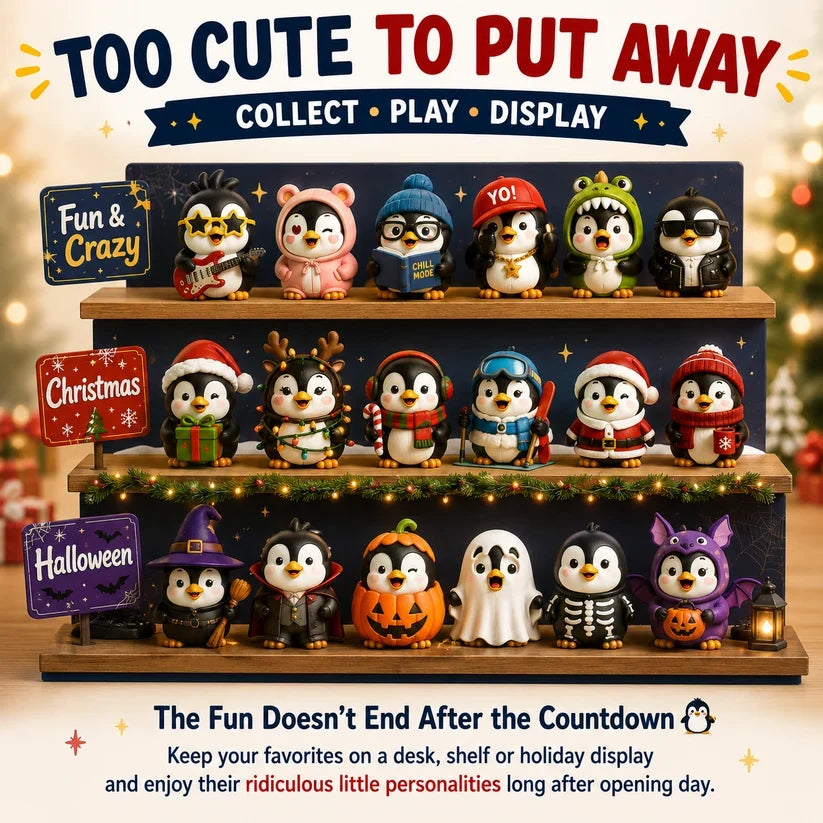 🎁🐧 24 Days of Penguin Surprises Advent Calendar – 24 Unique Penguins, 3 Fun Editions