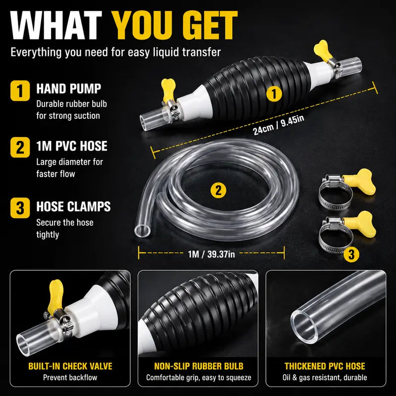 Manual Siphon Pump Kit with 3M Hose