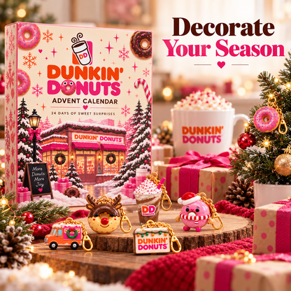 🔥Last Day 50% OFF🍩 Dunkin’ Donuts 24-Day Christmas Advent Calendar – Collectible Countdown Gift For Donut Lovers
