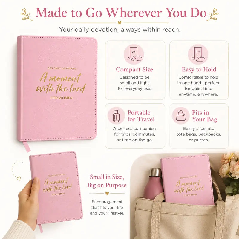 🔥LAST DAY 49% OFF -365 Daily Devotional Journal for Women 🤍 | A Moment With God Every Day