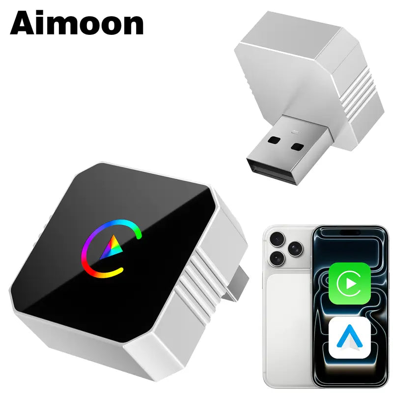 Aimoon Mini Wireless CarPlay & Android Auto Adapter 2026