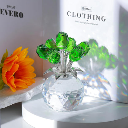 💖Hot Sale 49% OFF💎Crystal Colorful Rose Flower Vase