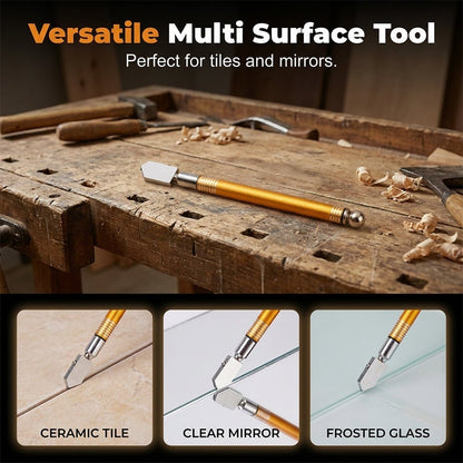 💎Diamond Glass Cutter – Professional, Alloy Handle, Roller Wheel