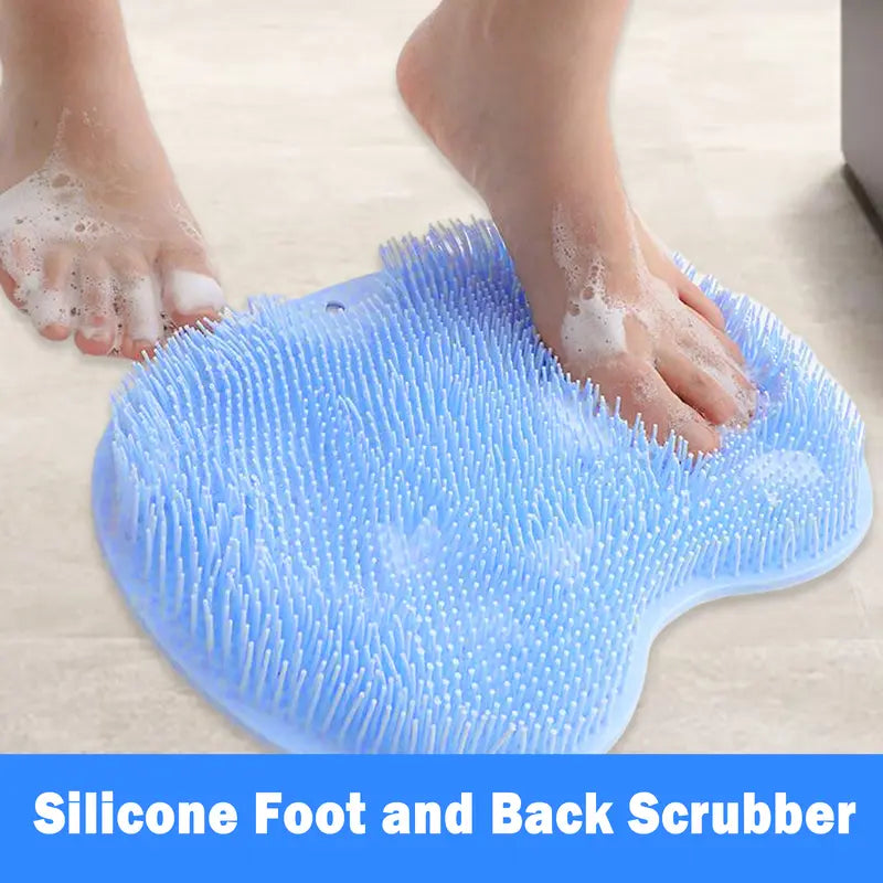 Exfoliating Silicone Shower Scrubber for Feet & Back