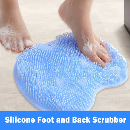 Exfoliating Silicone Shower Scrubber for Feet & Back