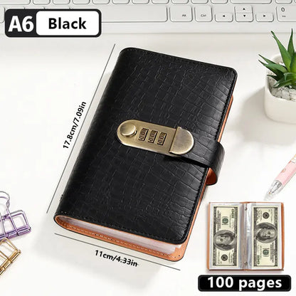 🔐🔥 Lockable A6 Savings Binder – Cash Organizer & Budget Planner
