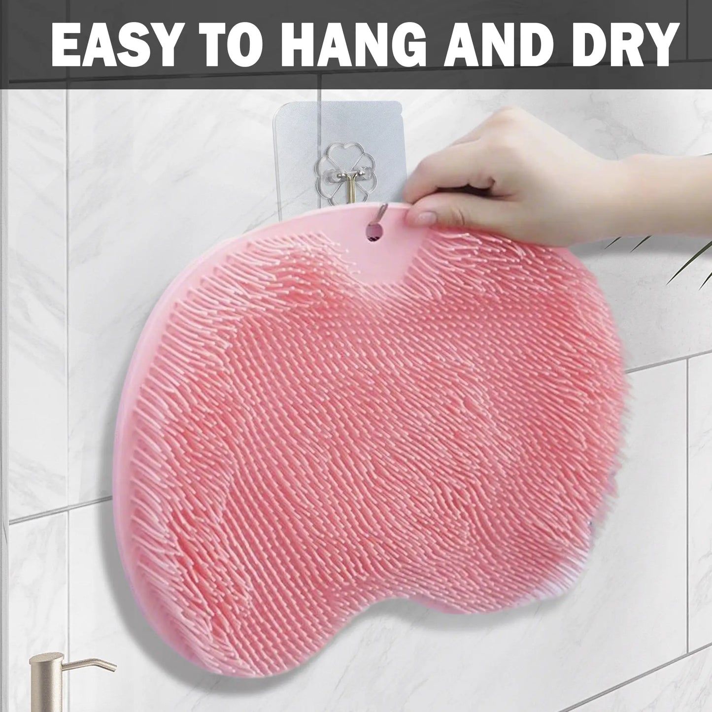 Exfoliating Silicone Shower Scrubber for Feet & Back