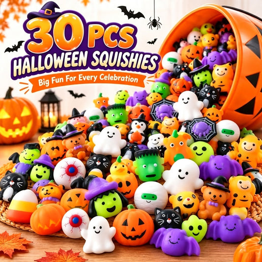 🎃🥳 30PCS Halloween Mochi Squishy Toys