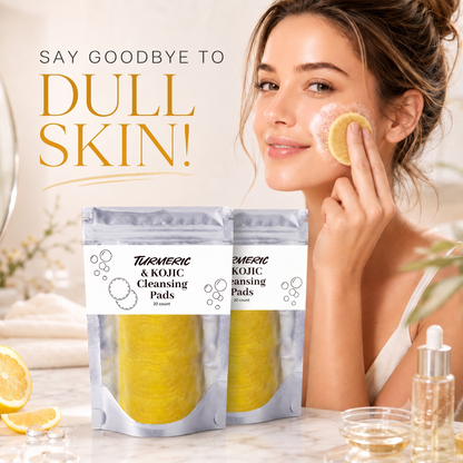 🔥 Natural Turmeric & Kojic Acid Gentle Face Cleansing Pads🔥